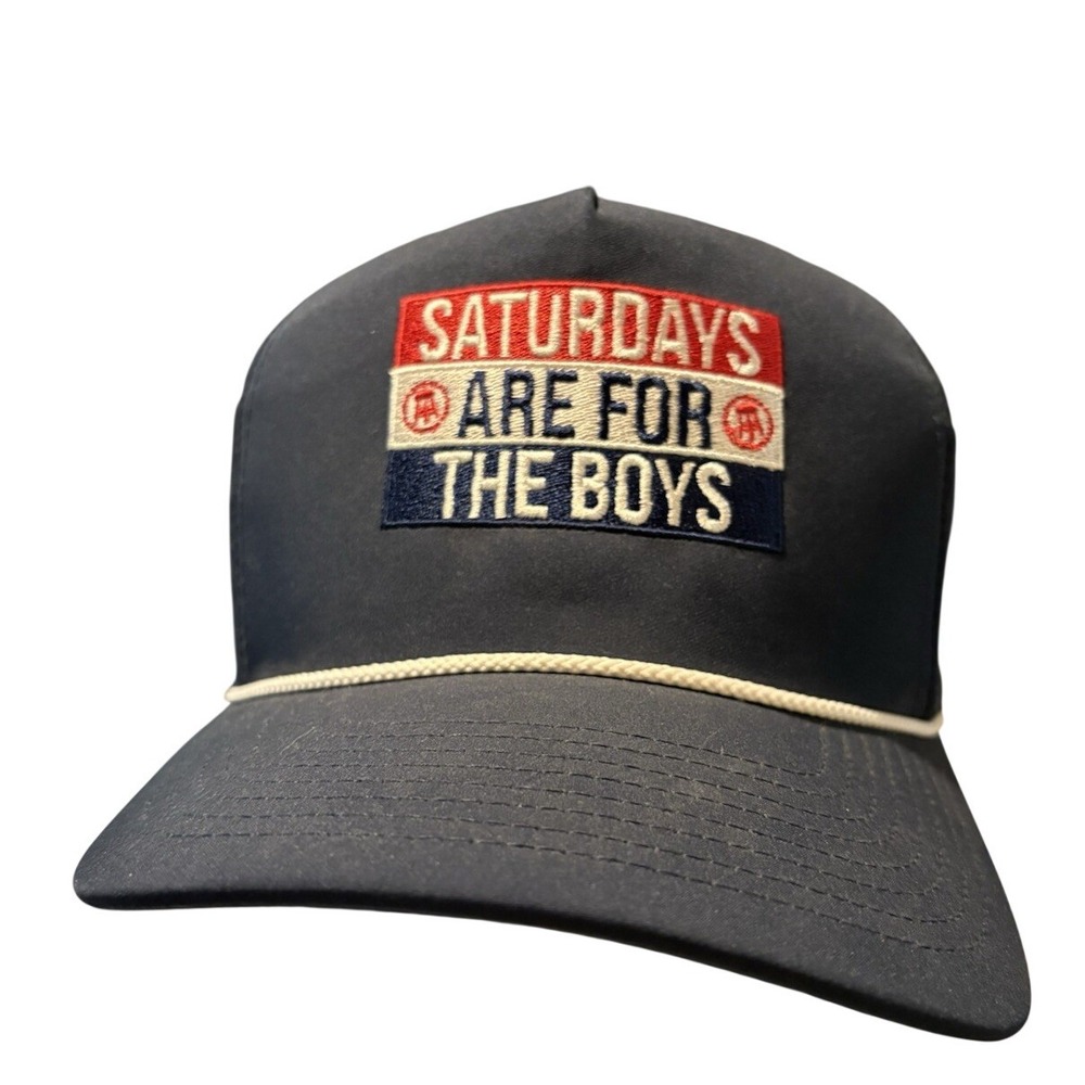 Imperial Saturdays Are For The Boys Navy Trucker Snapback Hat Embroidered Rope